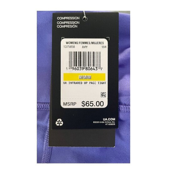 Under Armour Comprehension High Rise Leggings‎ Purple New With Tags Size Medium - Picture 4 of 6